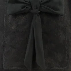 Black Bow Haircalf Leather Tote Bag | BYYEY