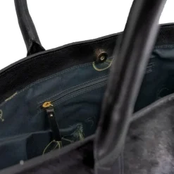 Black Large Calf Hair Large Leather Tote | BYBXX