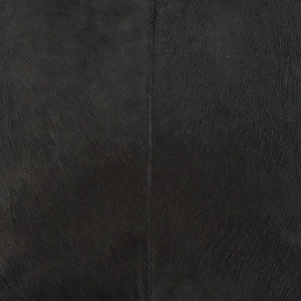 Black Large Calf Hair Leather Grab Bag | BYRYA