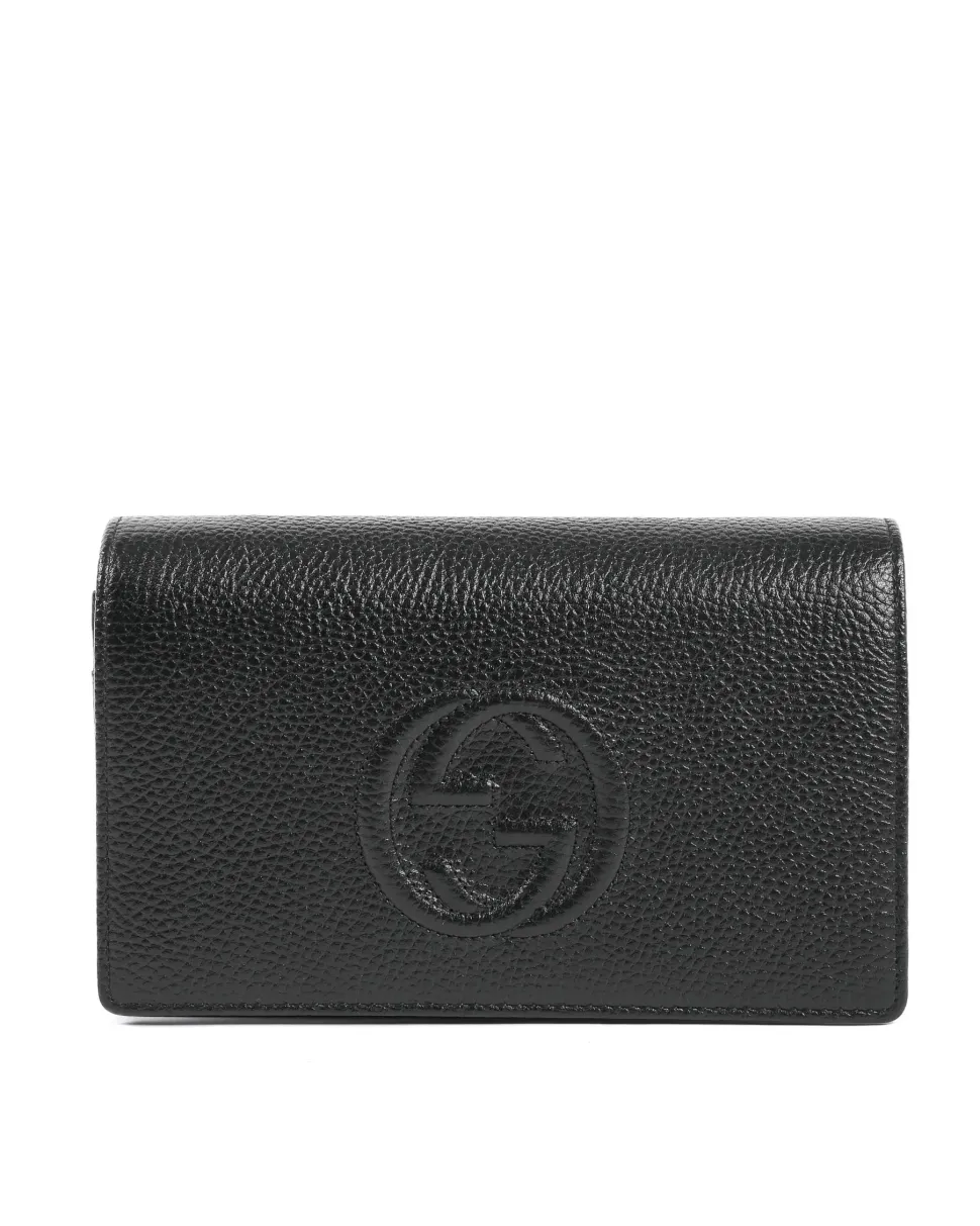 Black Leather Crossbody Bag