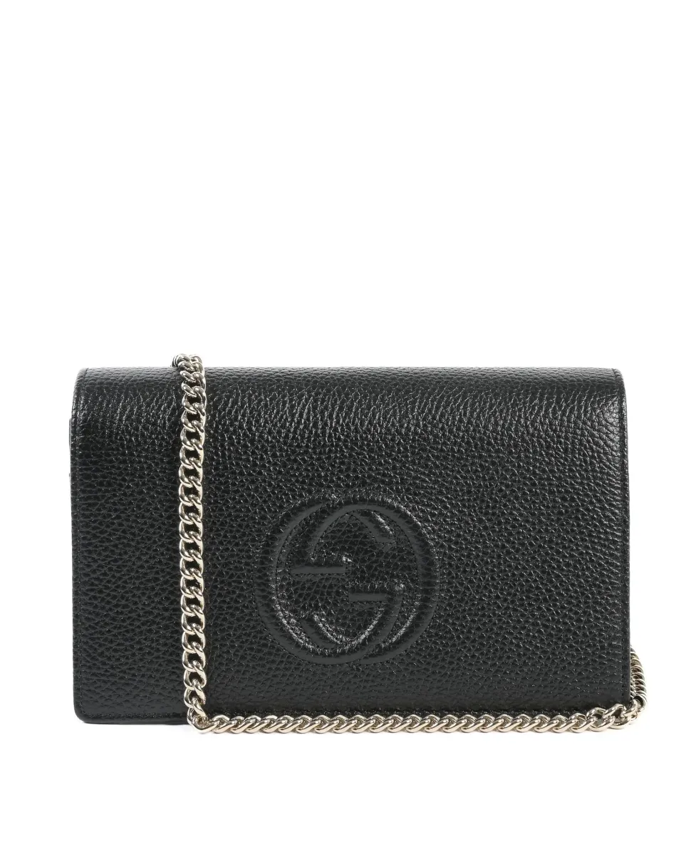 Black Leather Crossbody Bag