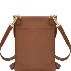 Black Leather Phone Crossbody Mini Bag
