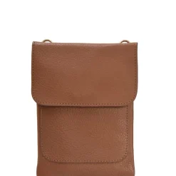 Black Leather Phone Crossbody Mini Bag