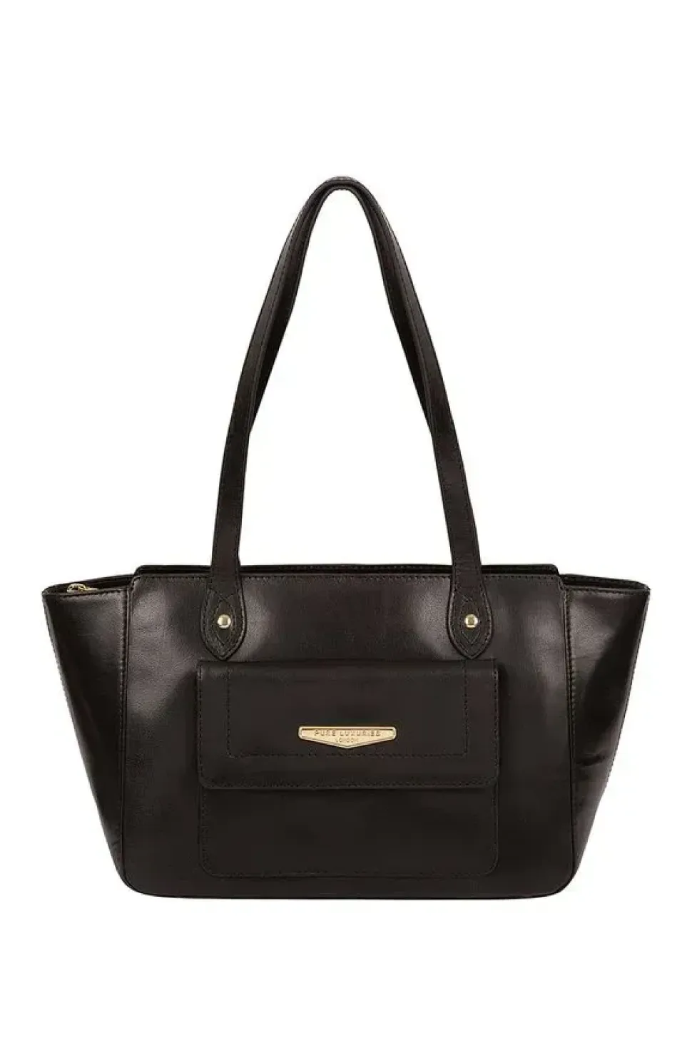 Black Leather Tote Shopper Bag| BYXNA