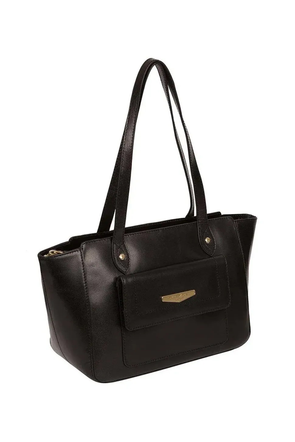 Black Leather Tote Shopper Bag| BYXNA
