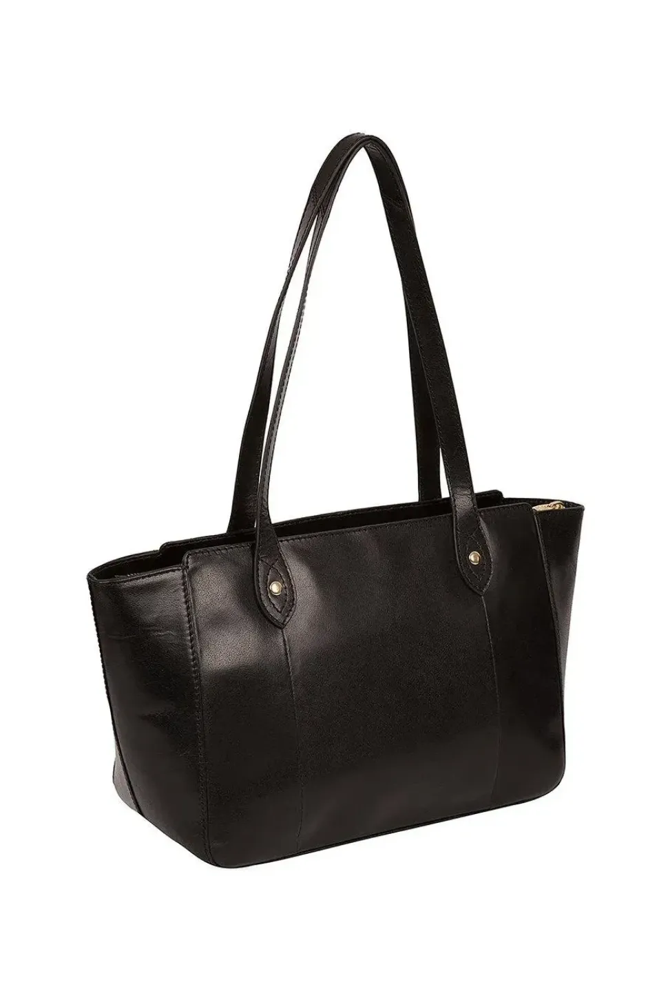 Black Leather Tote Shopper Bag| BYXNA