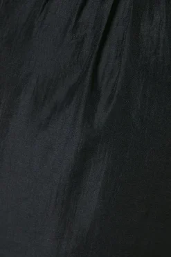 Black Pleat Neck Top