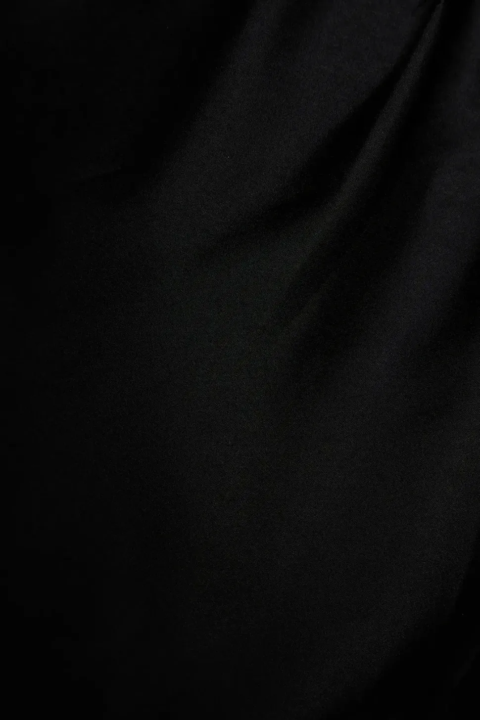 Black Satin Drape Shoulder T-shirt