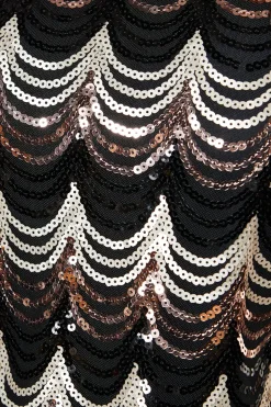 Black Sequin Detail T-shirt