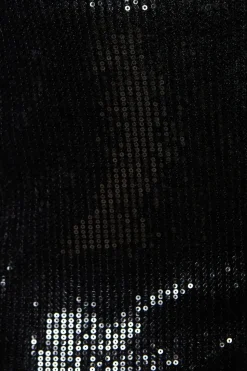 Black Sequin Midi Skirt