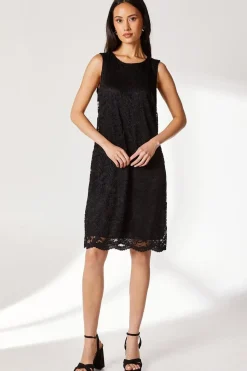 Black Sleeveless Lace Dress