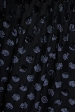 Black Spot Devore Long Sleeve Mini Dress