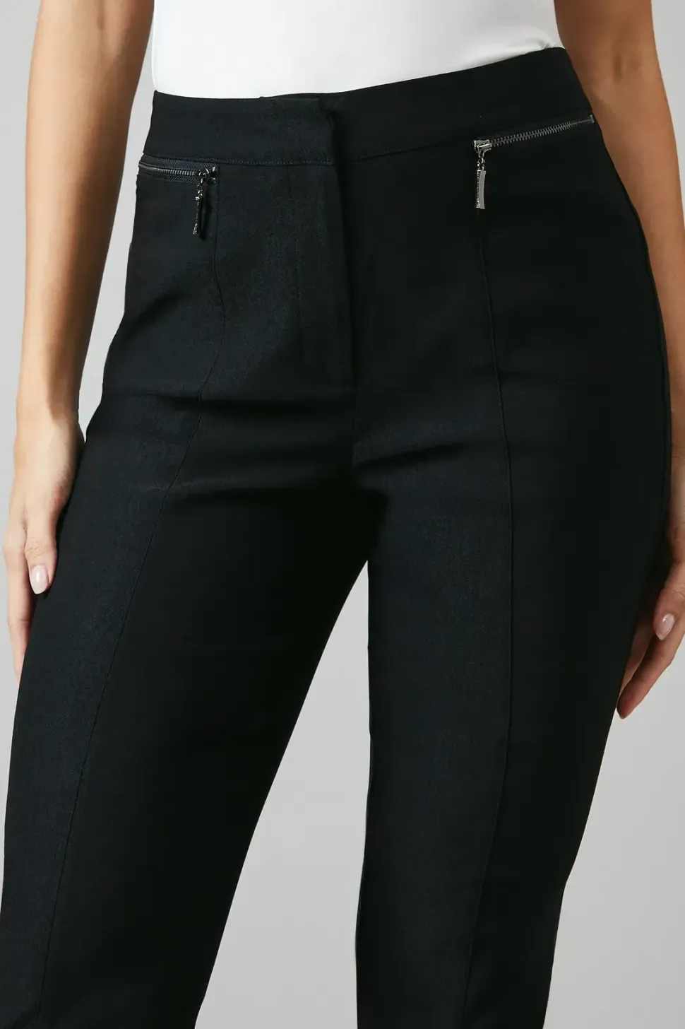Black Tapered Seam Detail Trouser