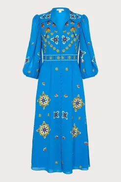 Blair Embroidered Shirt Dress in Recycled Polyester
