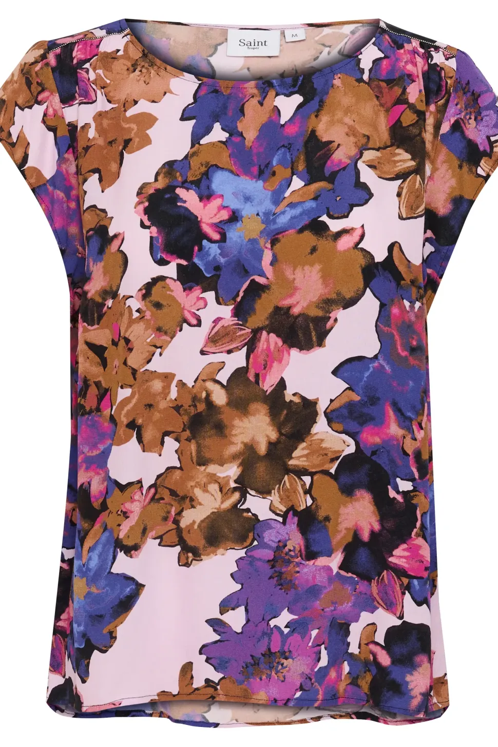 Blanca Short Sleeve Casual Fit Blouse-Floral