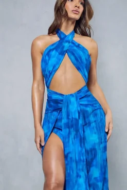 Bleached Printed Maxi Dress