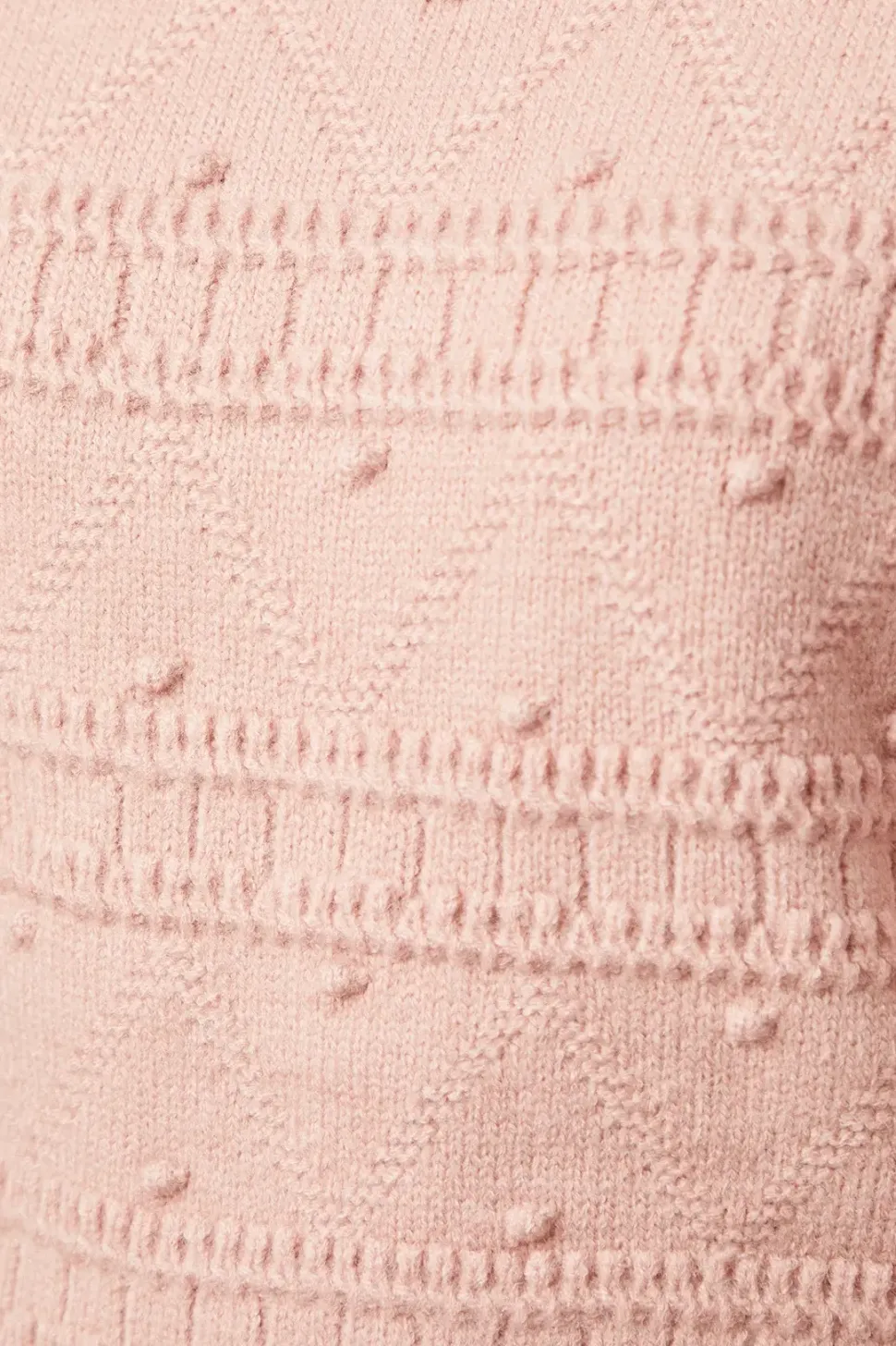 Bobble Zig Zag Stitch Detail Jumper