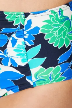 Bold Blooms High Waisted Tummy Control Bikini Bottom