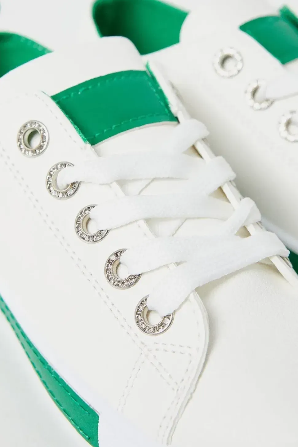Bonita Diamante Eyelet Lace Up Trainers
