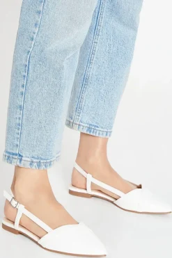 Bonita Slingback Mix Material Flat Point Shoes