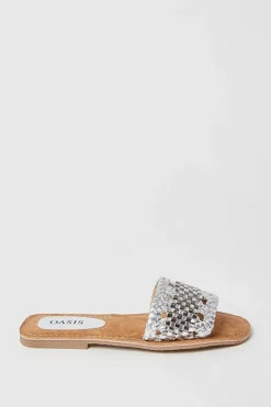Bontia Woven Flat Mule Sandals