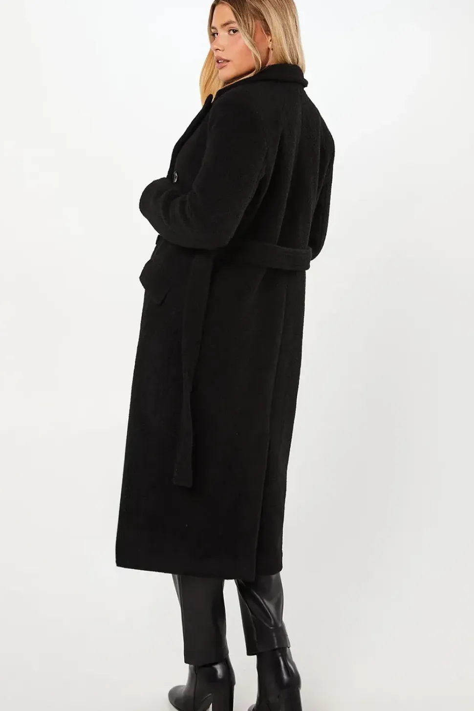 Boucle Belted Midi Coat