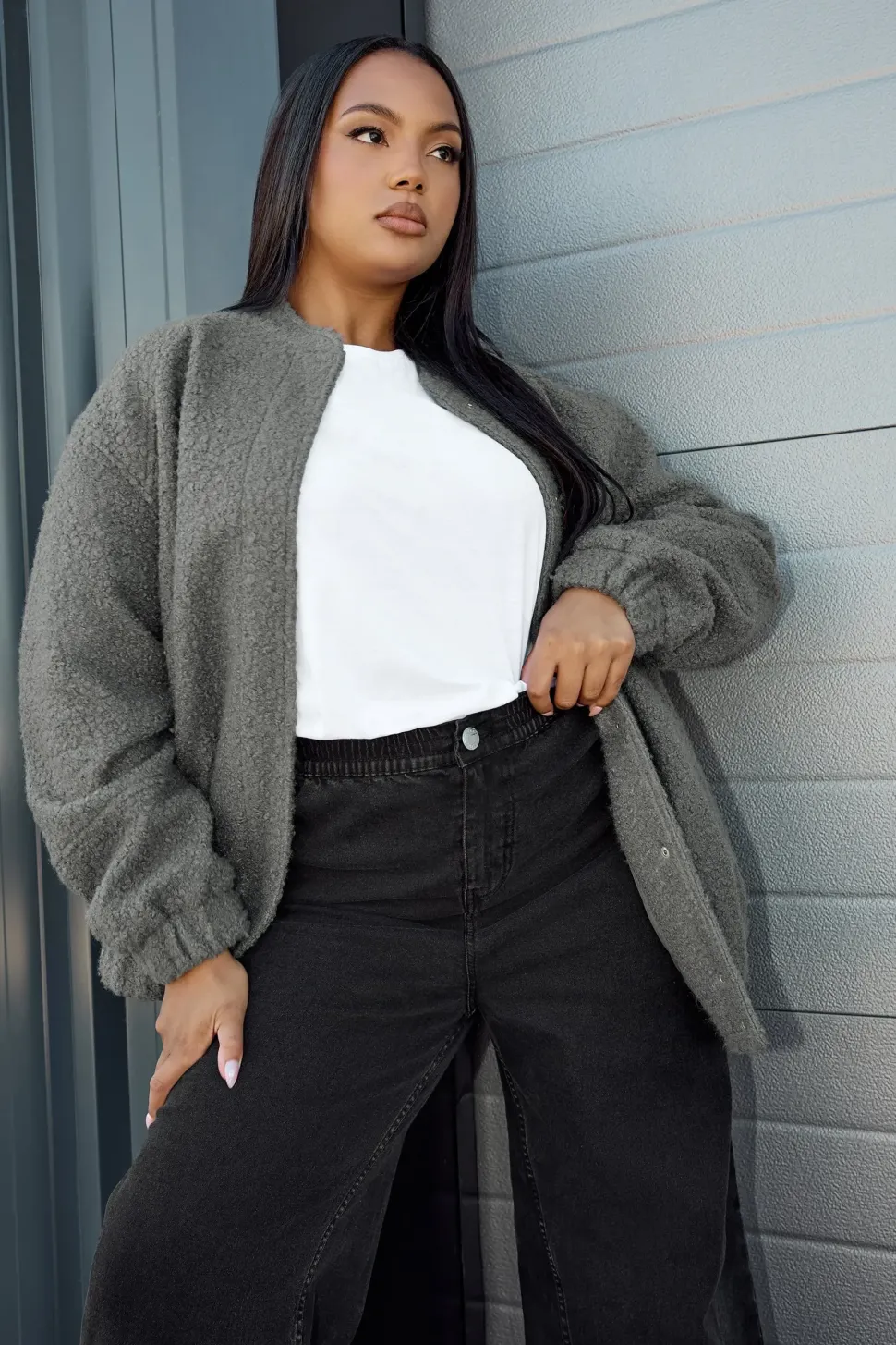 Boucle Bomber Jacket
