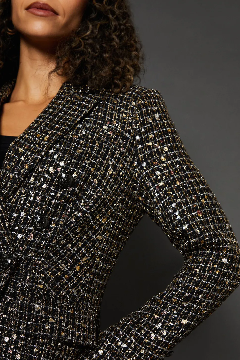 Boucle Double Breasted Blazer