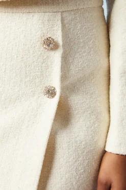 Boucle Mini Wrap Skirt