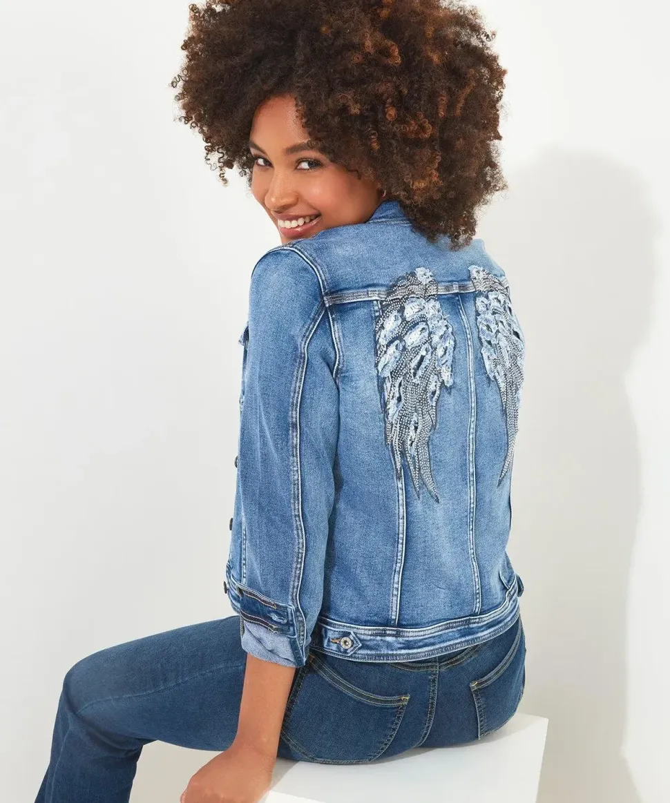 Boutique Embellished Denim Jacket