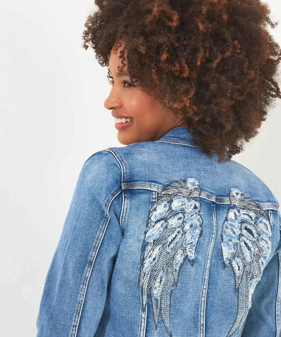 Boutique Embellished Denim Jacket