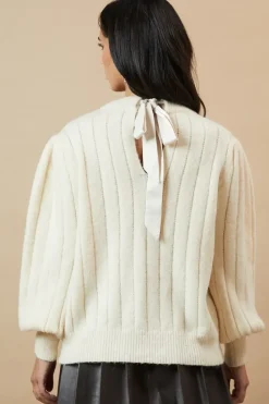 Bow Back Ribbed Jumper