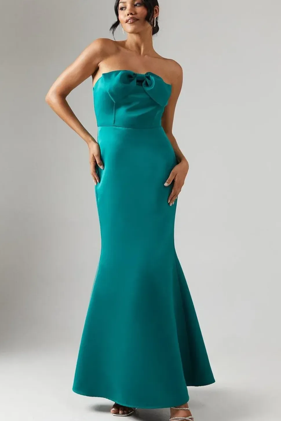 Bow Bandeau Fishtail Bridesmaid Dress