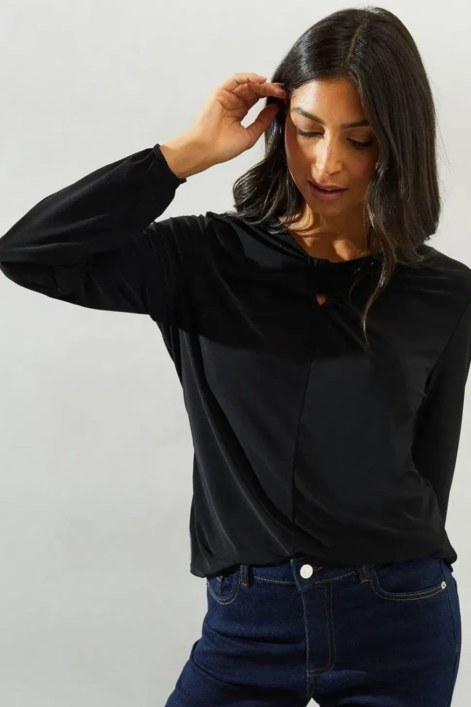Bow Detail Jersey Top
