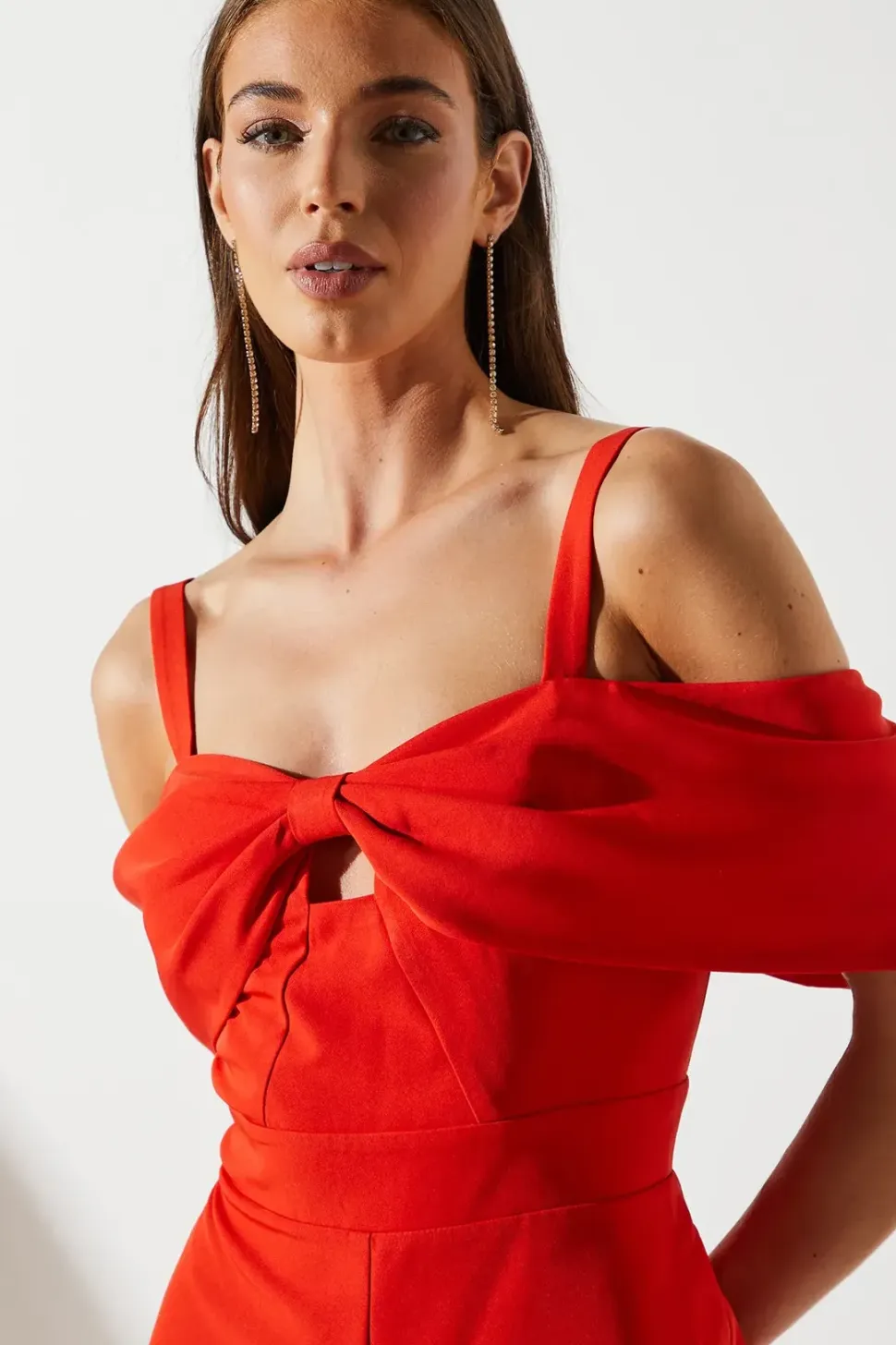 Bow Off The Shoulder Jumpsuit