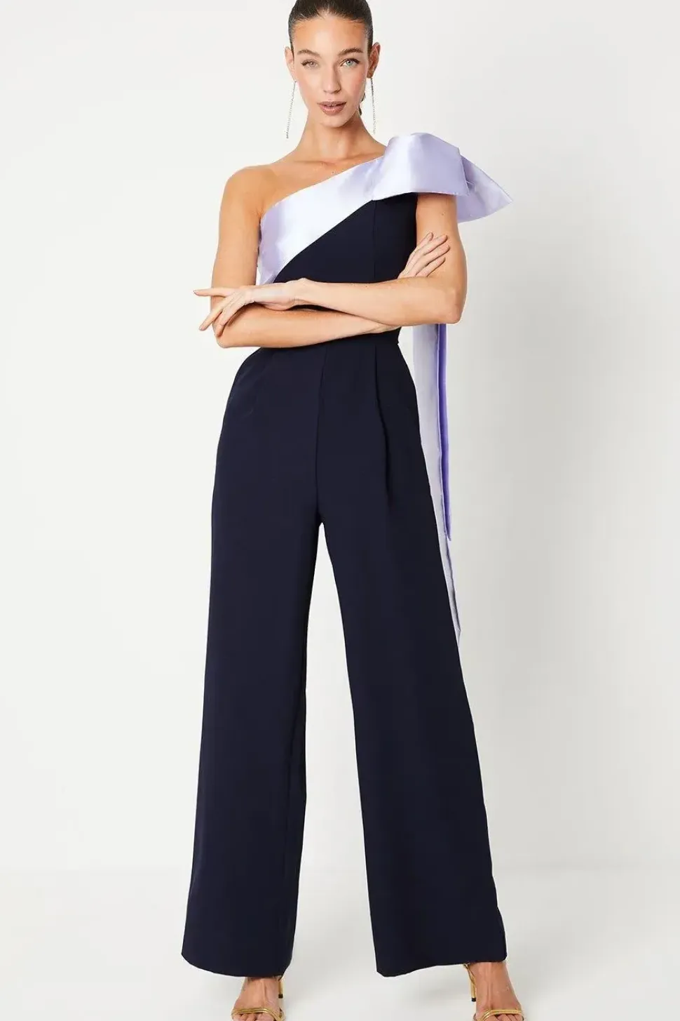 Bow One Shoulder Jumpsuit