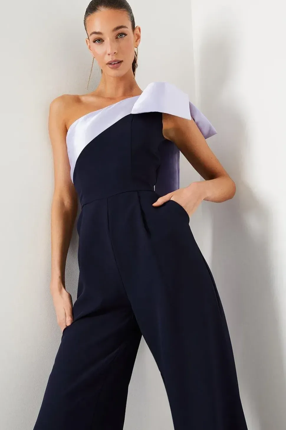 Bow One Shoulder Jumpsuit