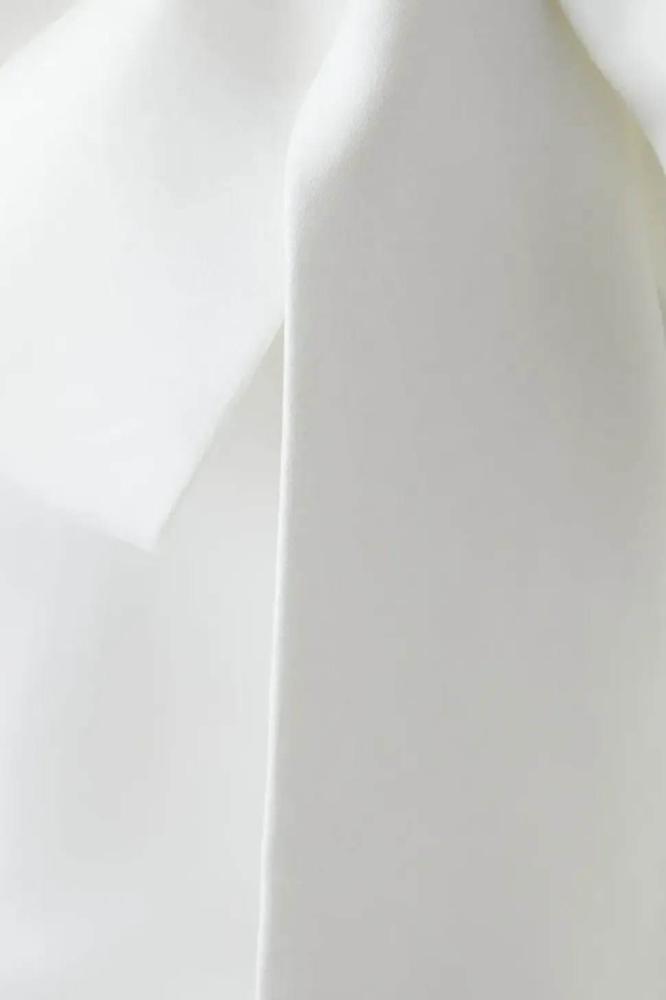 Bow Structured Satin Bridal Mini Dress