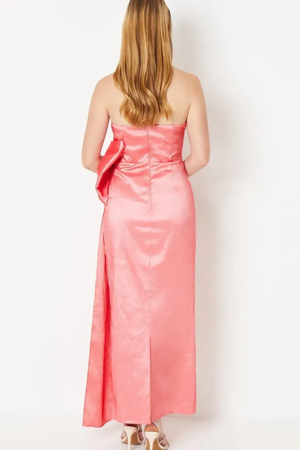 Bow Taffeta Maxi Dress