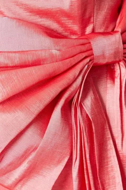 Bow Taffeta Maxi Dress