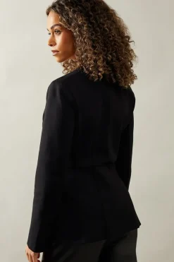 Bow Tie Detail Ponte Jacket