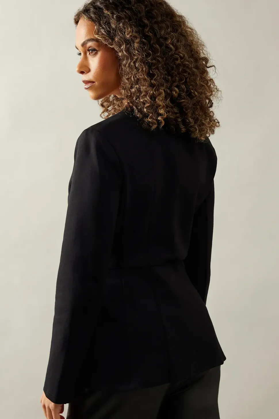 Bow Tie Detail Ponte Jacket