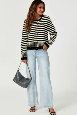 Braided Shoulder - Handbag In Grey