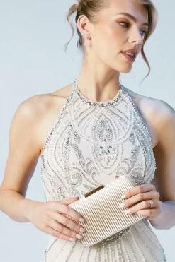 Bridal Brooke Satin Clutch Bag