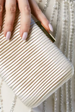 Bridal Brooke Satin Clutch Bag