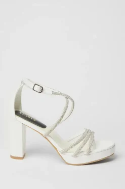 Bridal Soraya Diamante Platform High Heel Sandals
