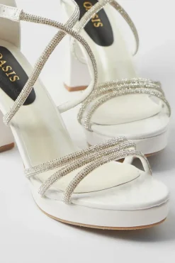 Bridal Soraya Diamante Platform High Heel Sandals