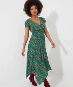Bright Paisley V-Neck Dress