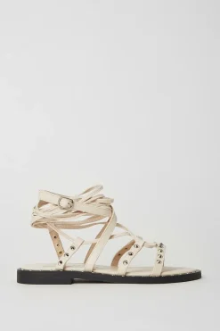 Britney Lace Up Studded Gladiator Sandals