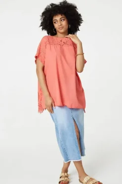 Broderie Anglaise Oversized Blouse